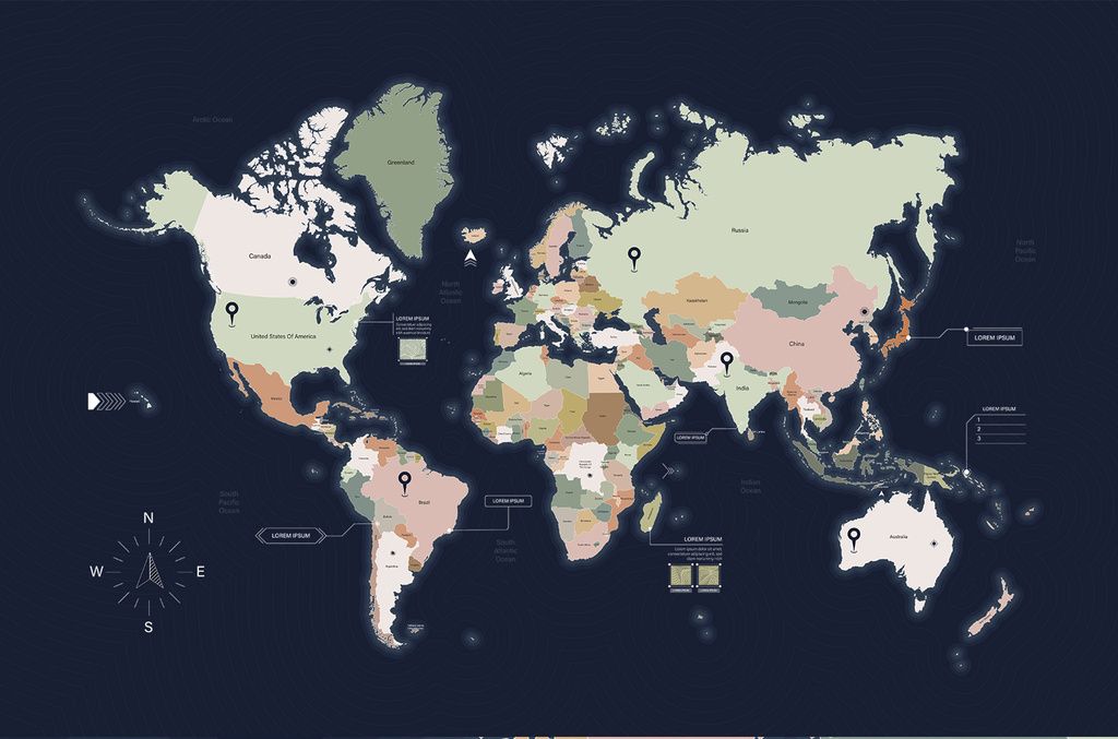 World Map Vector Illustration Kit