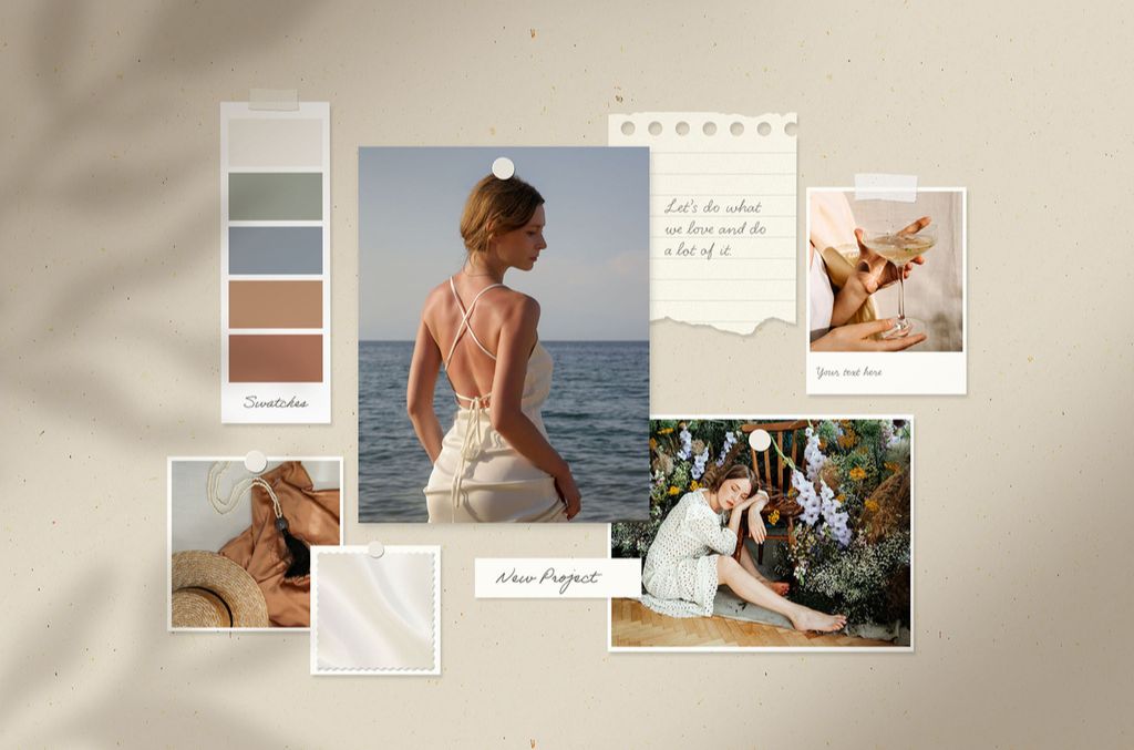 Rustic Mood Board Mockup Template in Photoshop PSD format