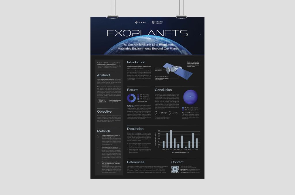 Scientific Case Study Poster Layout for InDesign INDD Format