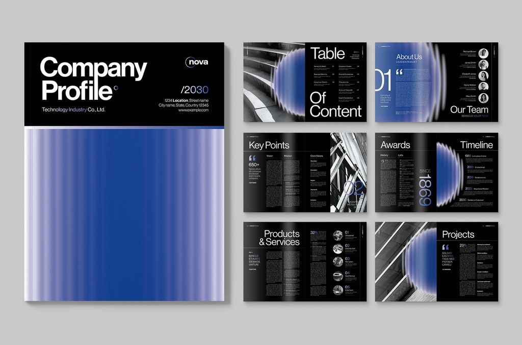 Company Profile Brochure Layout for InDesign INDD Format