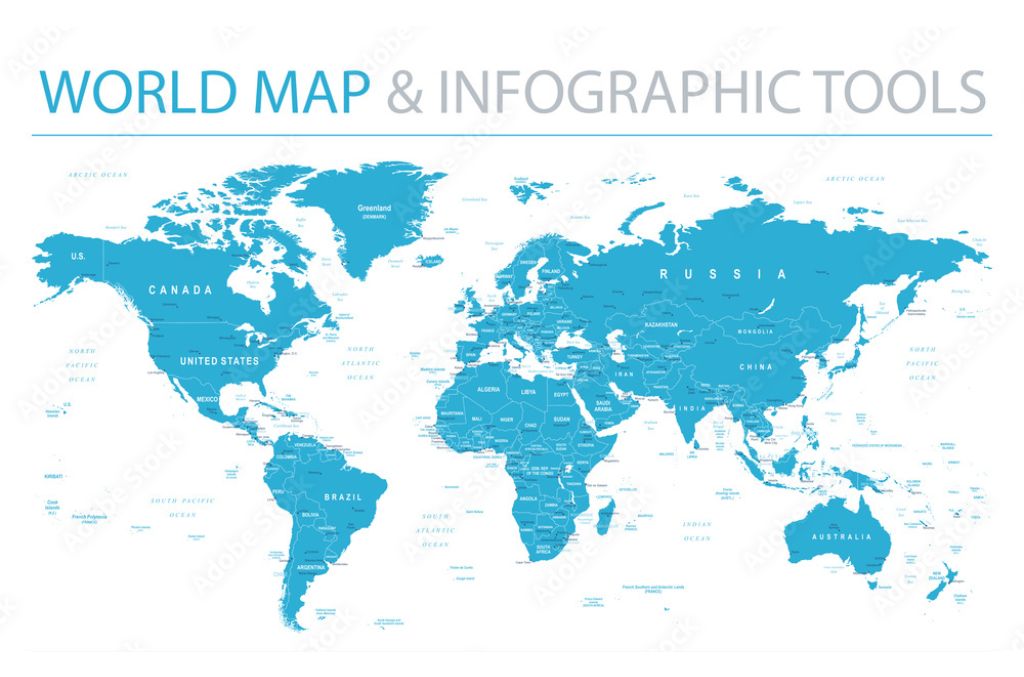 Info Graphics World Map Vector Illustration
