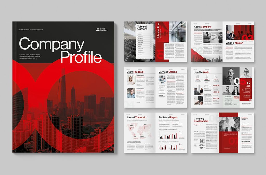 Company Profile Layout for InDesign INDD Format