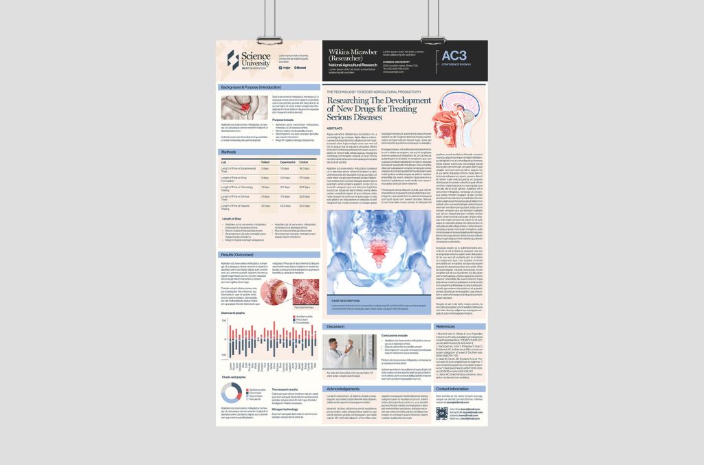 Case Study & Research Poster Layout for InDesign INDD Format