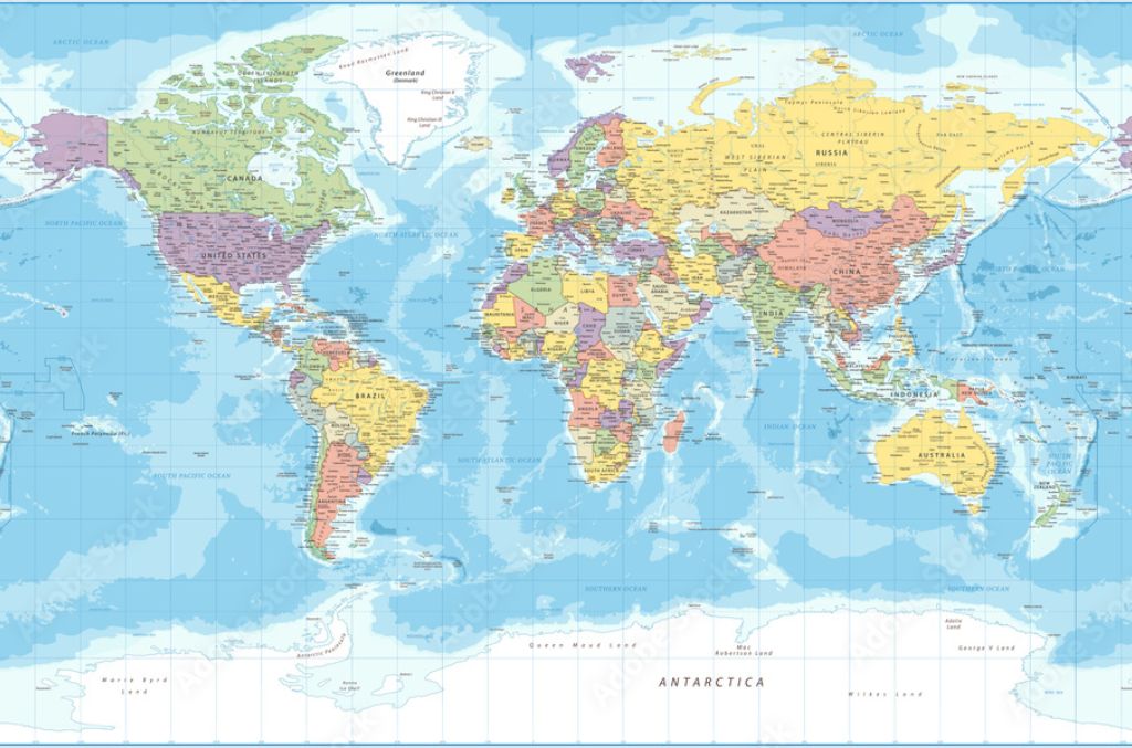 World Map Political Vector Illustration