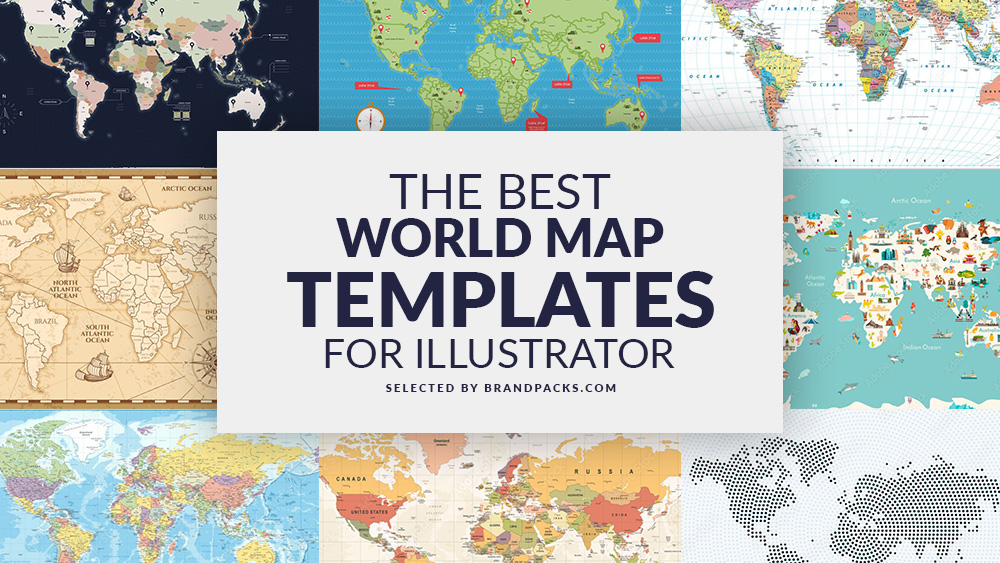 18 World Map Vector Illustration Templates