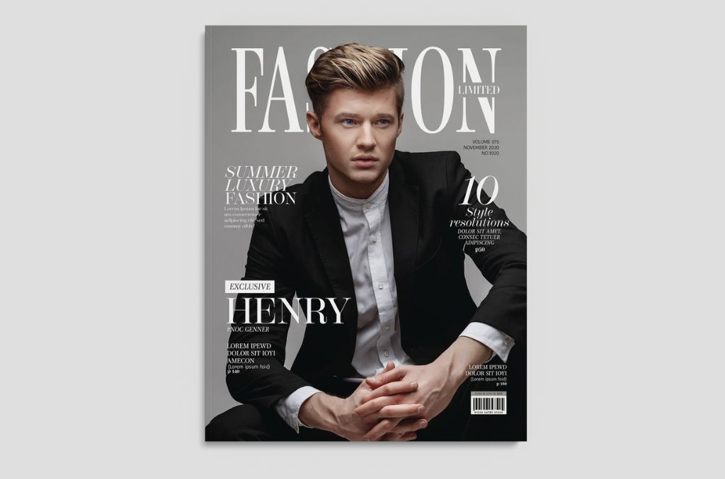 Fashion Magazine Cover Layout for PSD Photoshop