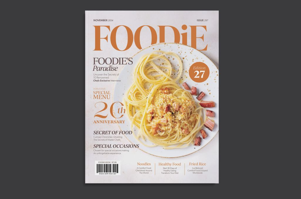 Cooking Food Magazine Cover Layout for PSD Photoshop