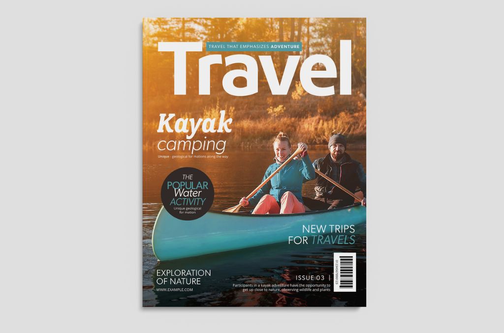 Travel Magazine Cover Layout for PSD Photoshop