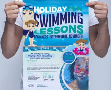 Swimming Lessons Poster Template