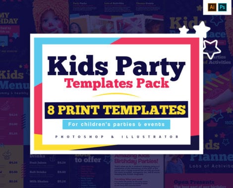 Kid's Party Templates Pack