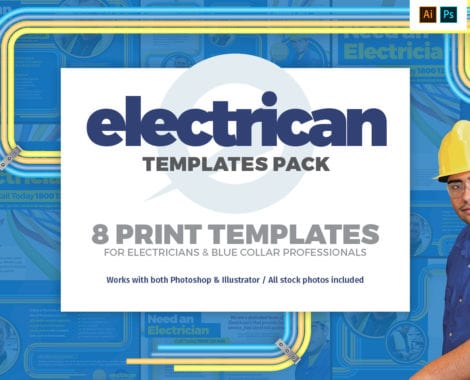 Electrician Templates Pack by BrandPacks