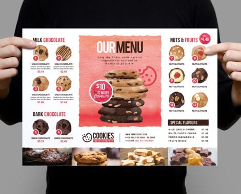 A3 Cookie Shop Poster Template
