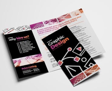 Graphic Design Agency Trifold Brochure Template