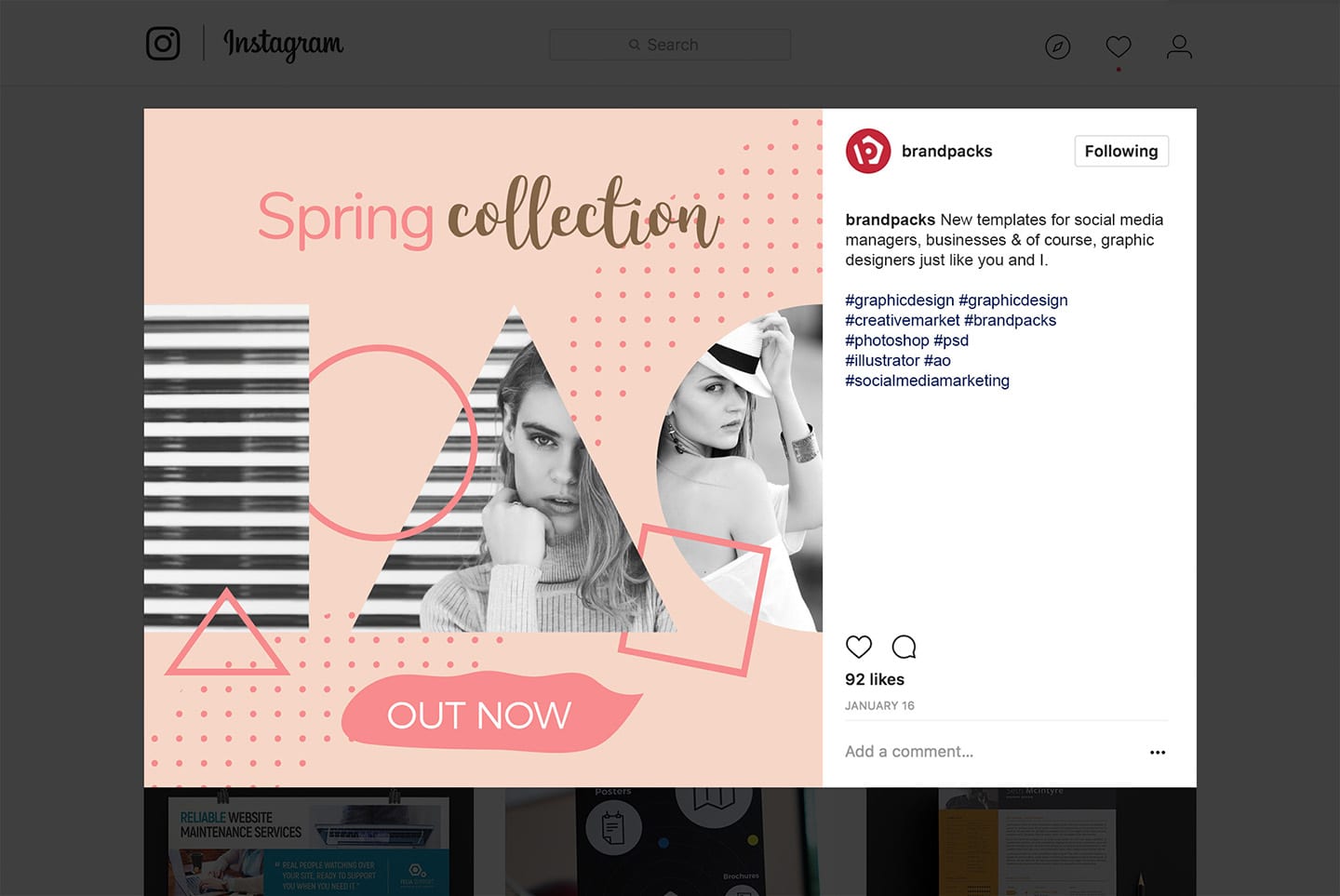 Instagram Templates for Fashion Brands