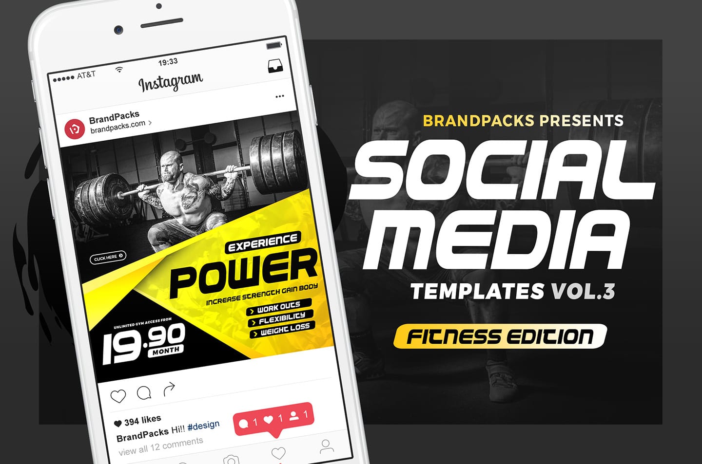 Instagram Templates for Gyms & Fitness