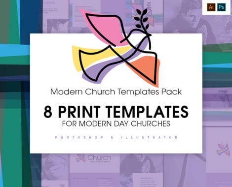 Modern Church Templates for Photoshop & Illustrator