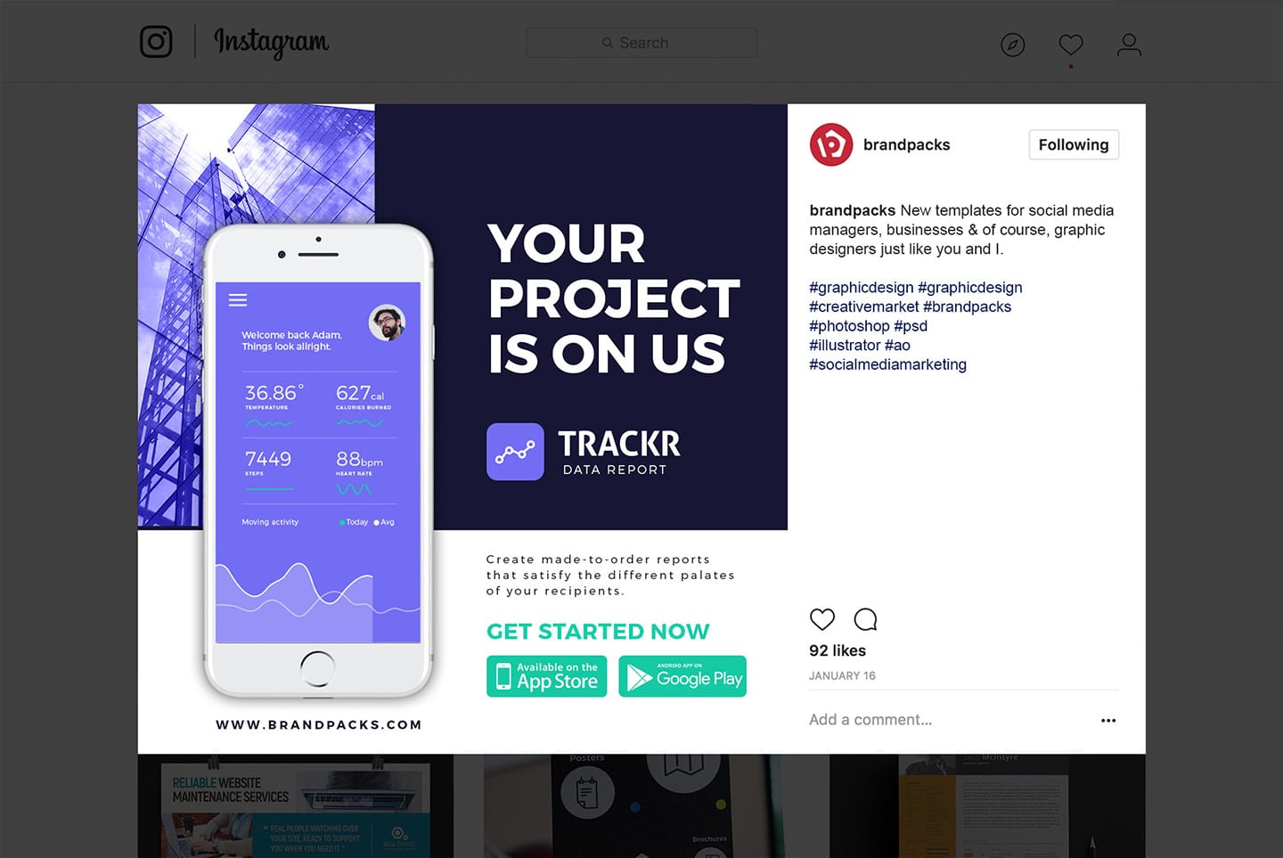 App Promotion Instagram Template