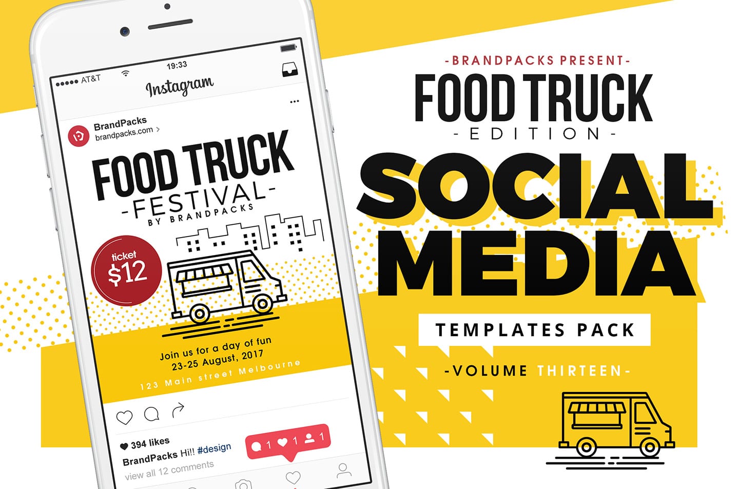 Food Truck Social Media Templates Pack