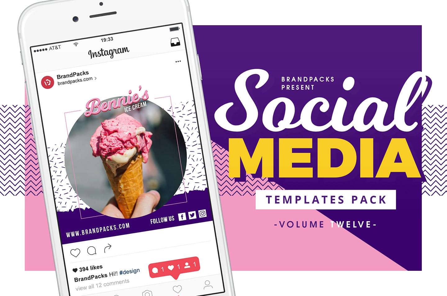 Ice Cream Social Media Templates