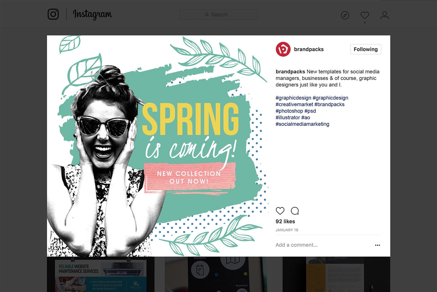 Spring Sale Instagram Template