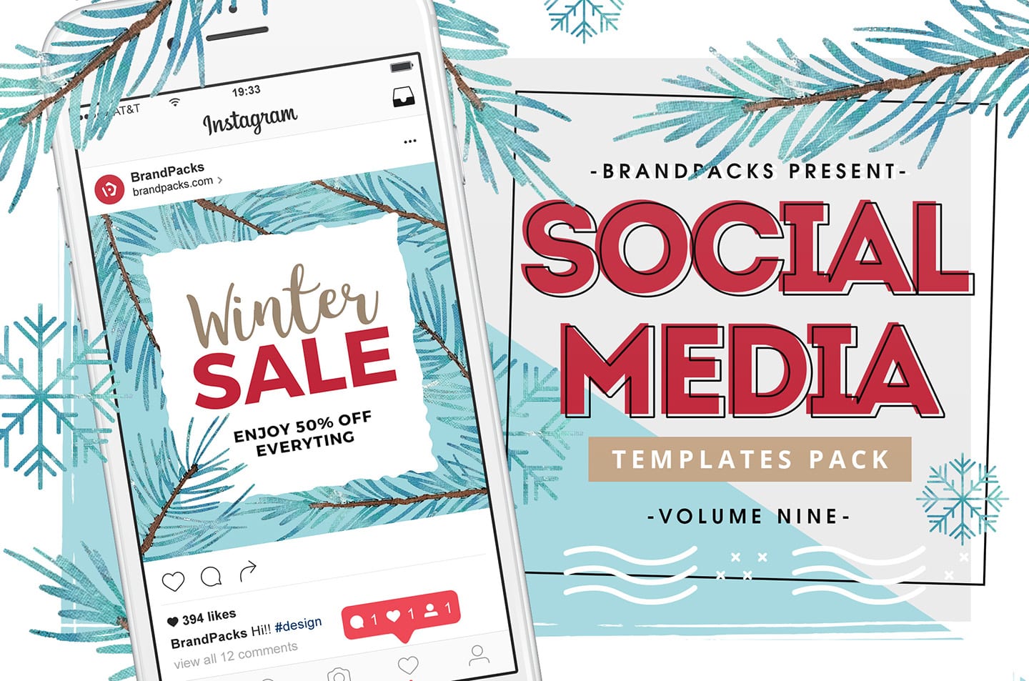 Winter / Christmas Sale Instagram Templates Pack