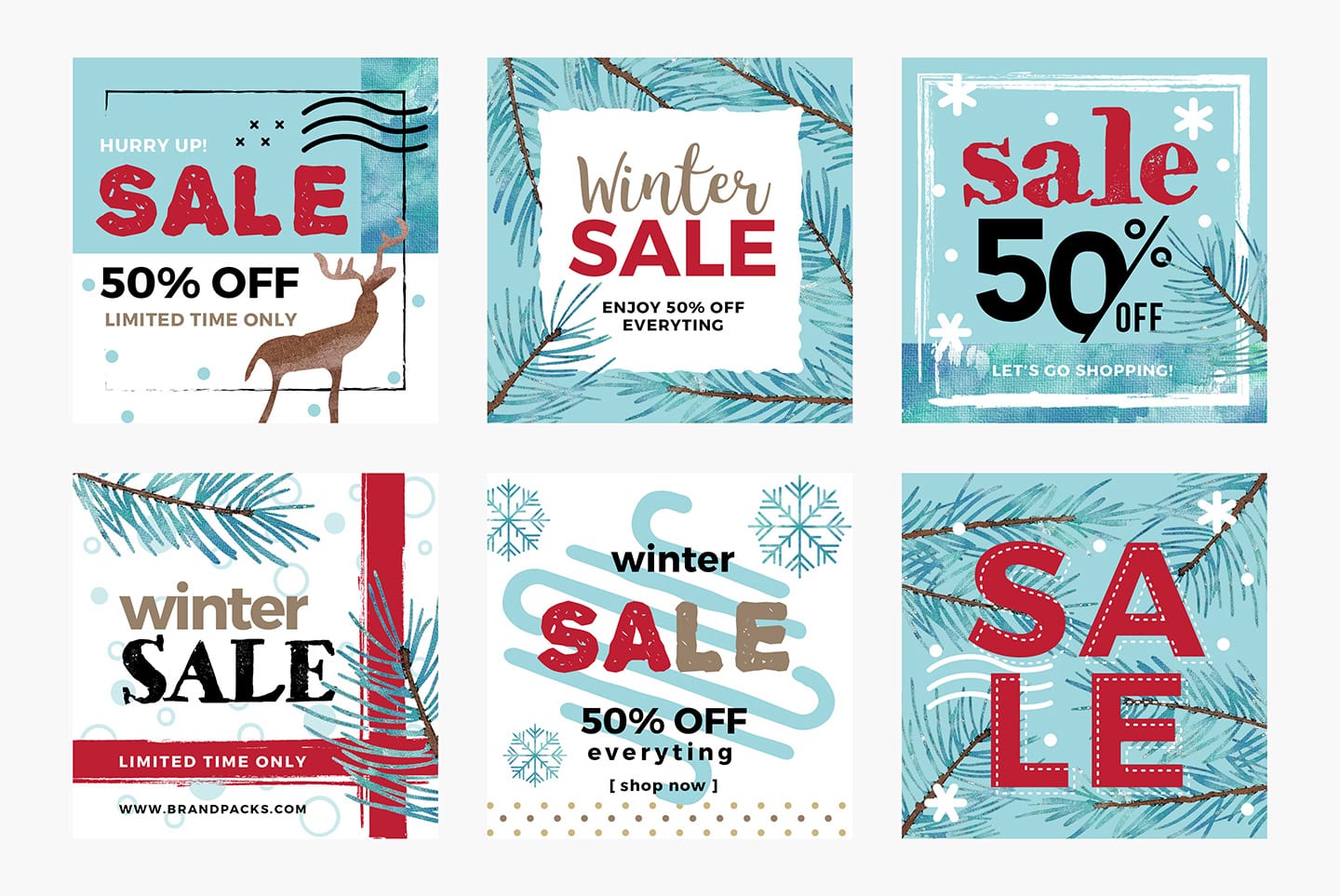 Winter Sale Social Media Templates