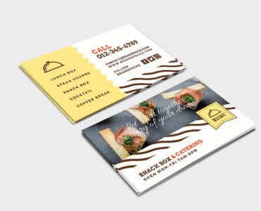 Catering Service Business Card Template