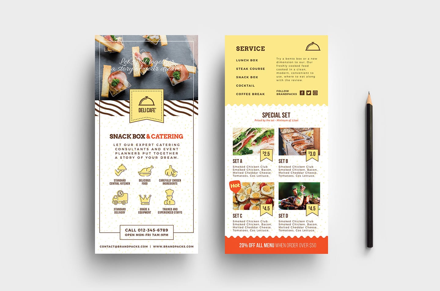 Catering Service DL Card Template