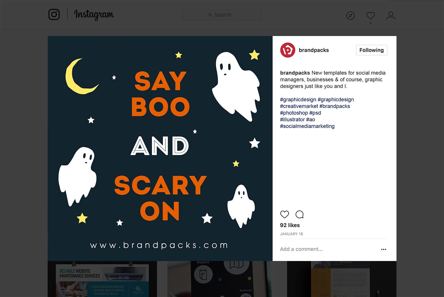 Halloween Social Media Templates