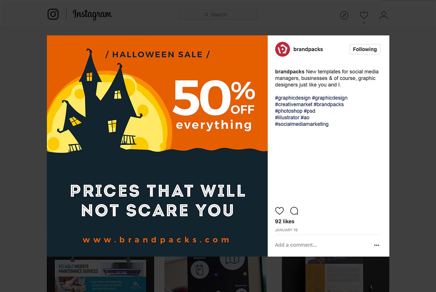 Halloween Social Media Templates