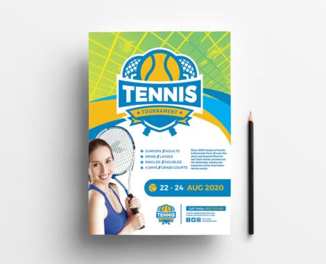 A4 Tennis Poster Template