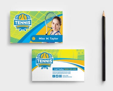Tennis Coach Business Card Template