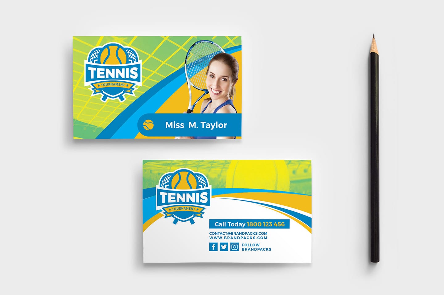 Tennis Coach Business Card Template