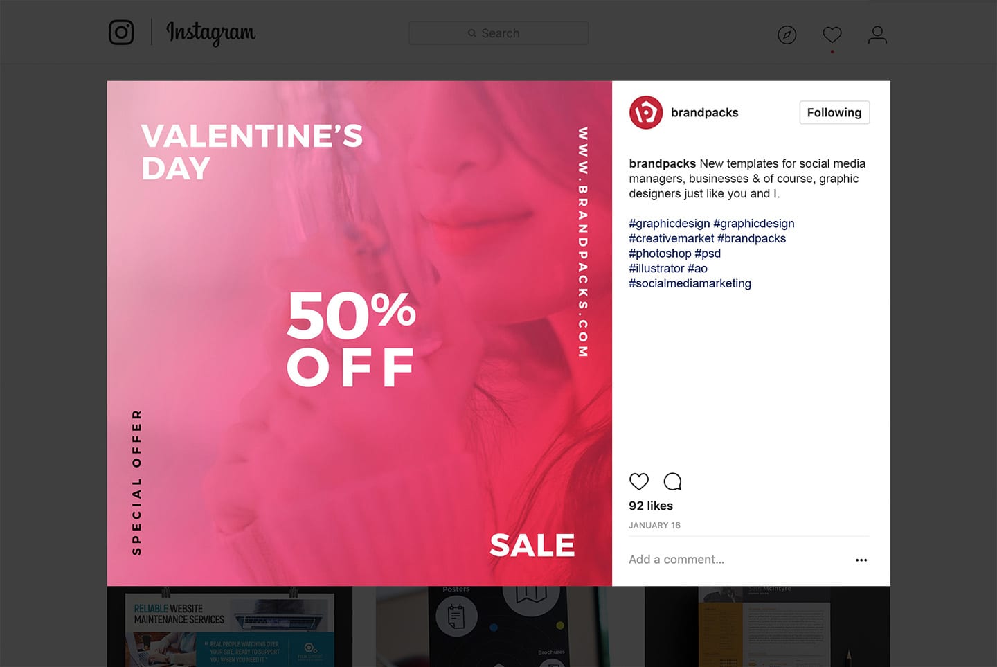 Valentine's Social Media Templates