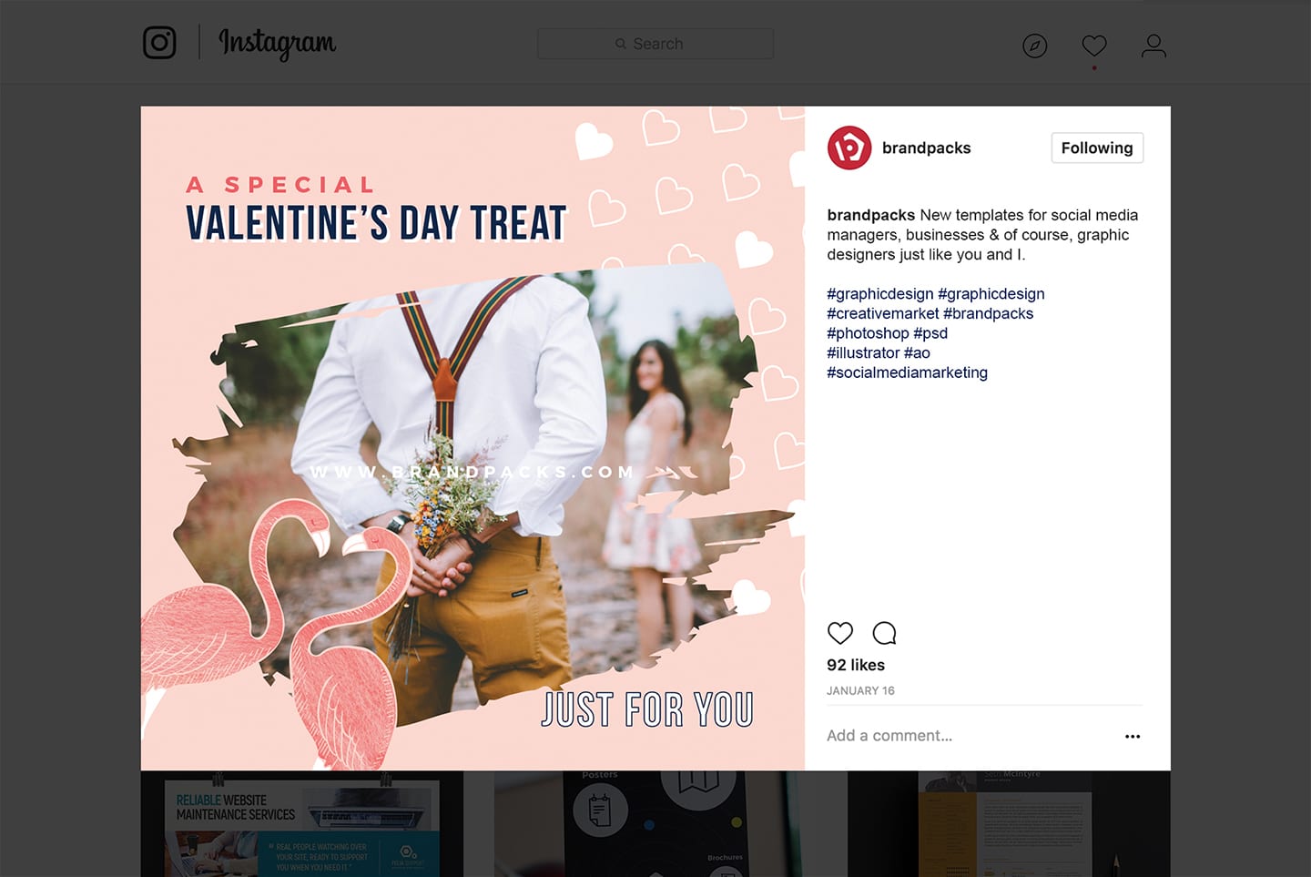 Valentines Instagram Template