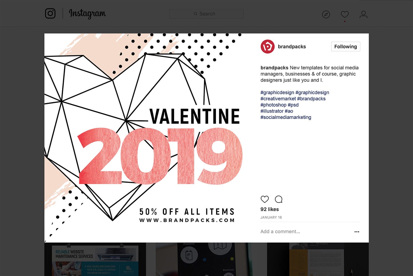 Valentine's Day Social Media Templates