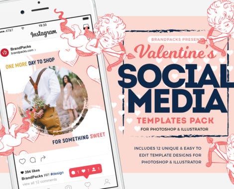 Valentines Instagram Templates Pack