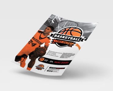 A4 Basketball Advertisement Template