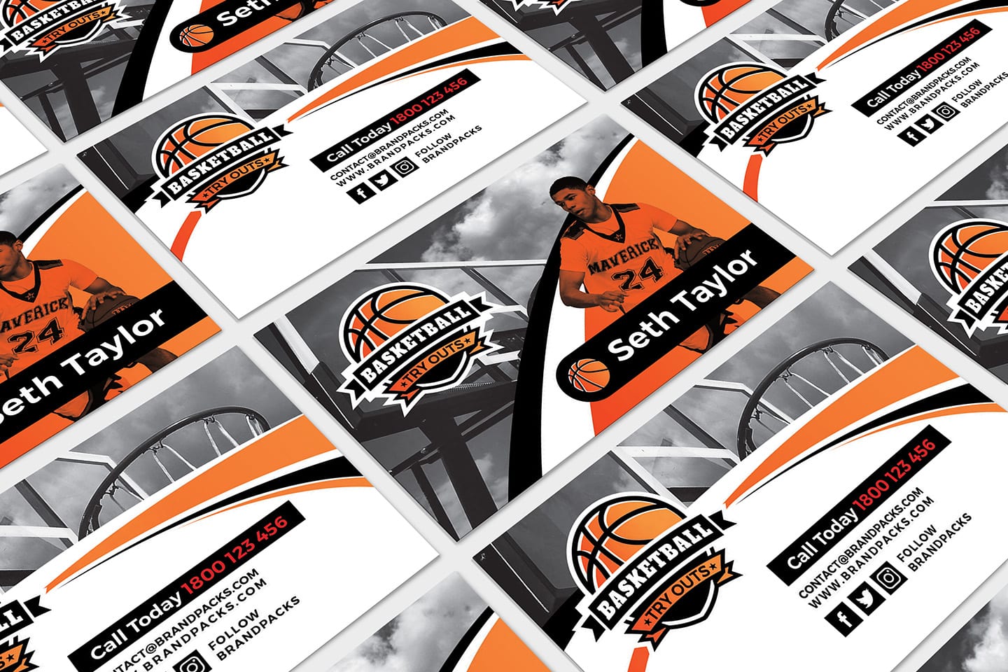 Basketball Business Card Template in PSD, Ai & Vector BrandPacks