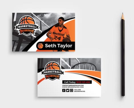 Basketball Business Card Template