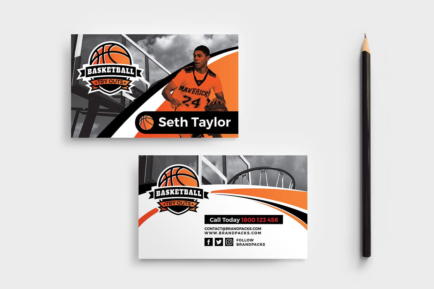 Basketball Business Card Template in PSD, Ai & Vector BrandPacks