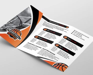 Basketball Tri-Fold Brochure Template