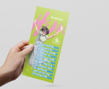 Easter Service Rack Card Template