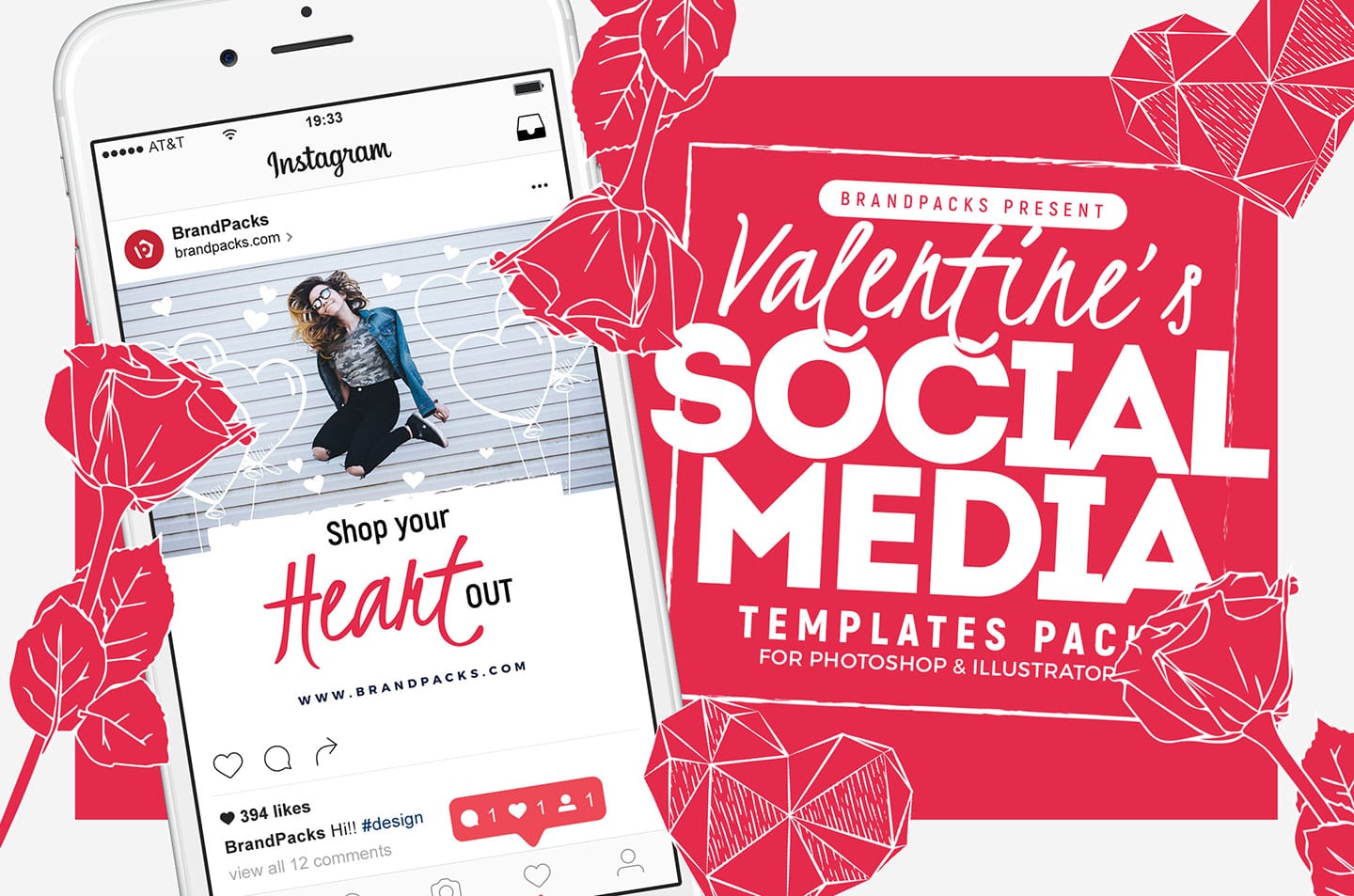 Valentine's Day Social Media Templates Vol. 4