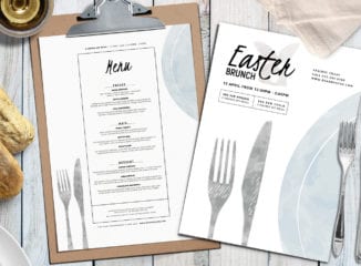 A4 Easter Menu Layout