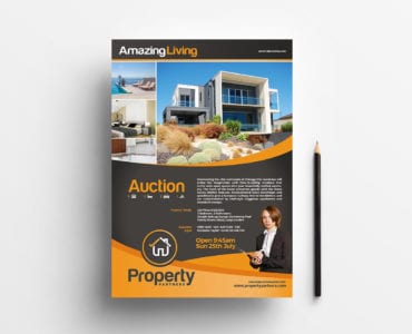 A4 Real Estate Poster Template