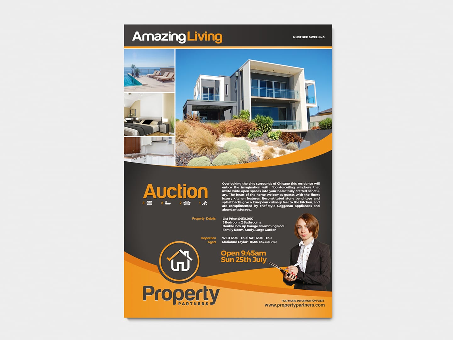A23 Real Estate Poster Template in PSD, Ai & Vector - BrandPacks Inside Real Estate Brochure Templates Psd Free Download