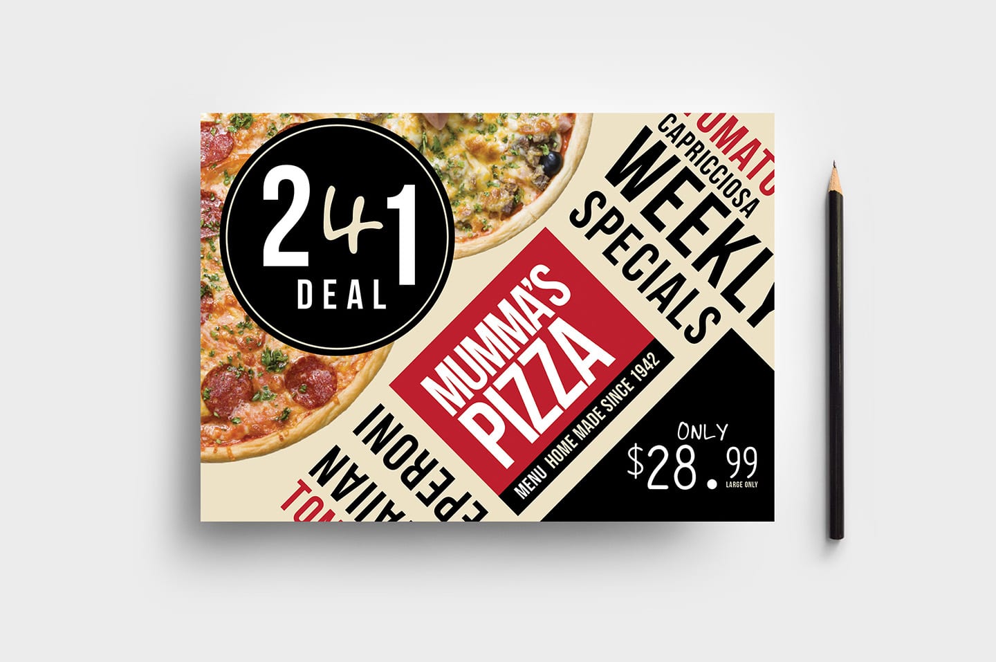 Pizza Menu Flyer Template In Psd Ai Vector Brandpacks
