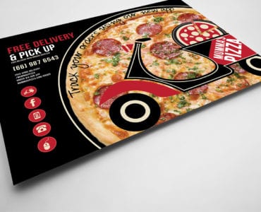 A5 Pizza Flyer Template