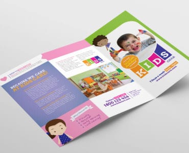 After School Care Tri-Fold Brochure Template